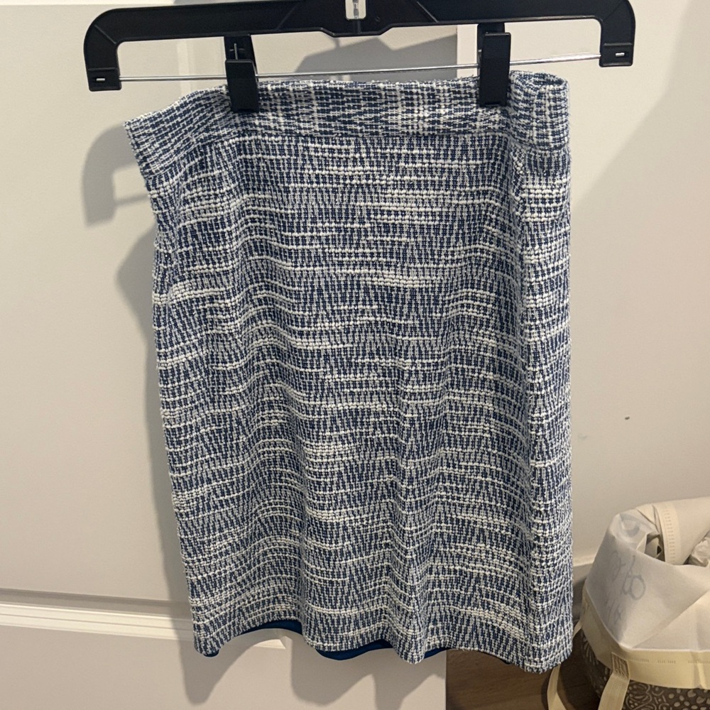 Banana Republic Blue and White Pencil Skirt